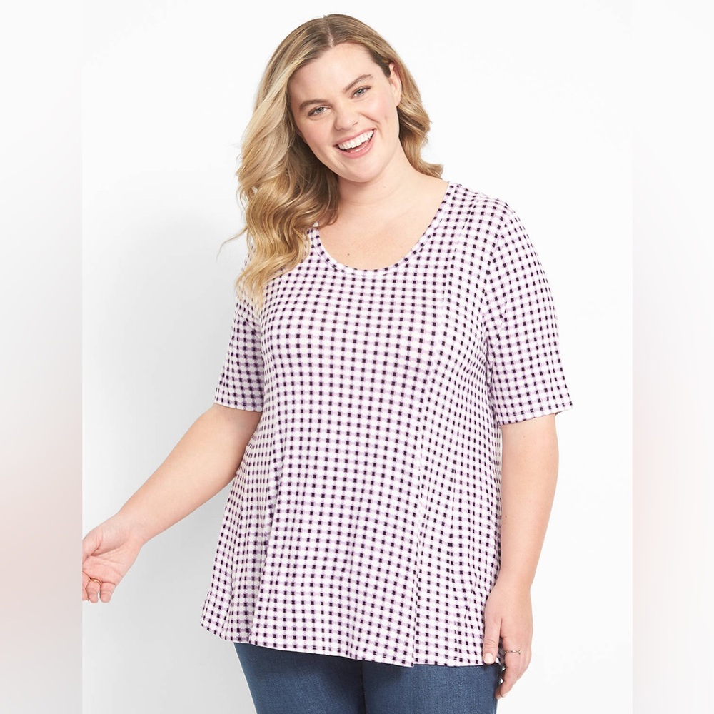 Lane Bryant - Classic Perfect Sleeve Scoop-Neck Fit & Flare Tee